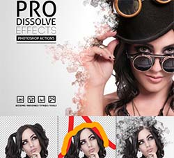 极品PS动作－溶解抽离(三种溶解效果)：Pro Dissolve Effects - Photoshop Actions